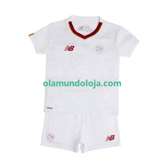 Camisola AS Roma Criança Equipamento Segundo 2022-2023 Manga Curta